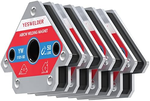 YESWELDER 4-Pc Welding Magnet Set, 50 lb Holding Power Welding Accessories