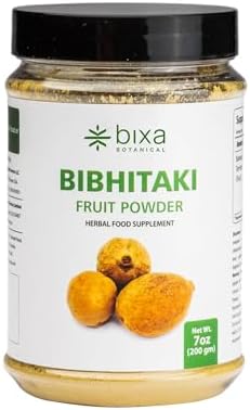 bixa BOTANICAL Bibhitaki Powder, Terminalia Belerica, Baheda, 200 Grams | 100% Pure Vibheetaki Herb Powder, Ayurvedic Herbal Supplement, 7 OZ, Gluten Free, Non GMO, Steam Treated, Vegan, Botanical