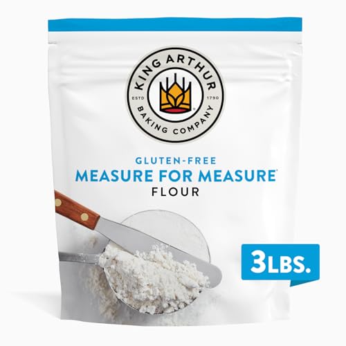 King Arthur Measure for Measure Gluten-Free Flour: All-Purpose 1:1 Substitute for Wheat Flour, Non-GMO, Kosher Certified, 3 lbs Bag for Baking Cookies, Cakes, Muffins