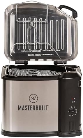 Masterbuilt® 3-in-1 10 Liter XL Electric Turkey Fryer plus Boiler and Steamer Combination with Drain Basket and Breakaway Safety Cord in Stainless