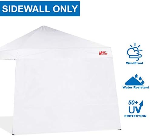 MASTERCANOPY SunWall Canopy Sidewall for 10x10 Slant Leg Canopy Tent, 1 Pack Sidewall Only (Black) | Waterproof UV‑blocking Durable Slant Leg SunWall Adds Shade and Blocks Wind for Canopies, Gazebos