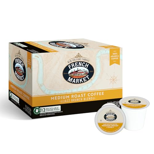 French Market Streetcar Blend Dark Roast Single Serve Coffee Pods, 12ct Box (Pack of 6)