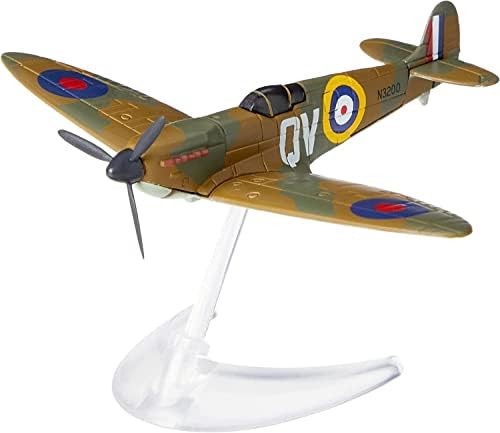 Corgi Diecast Flying Aces Supermarine Spitfire Miniature Scale Display Model Aircraft CS90650, Green & Brown