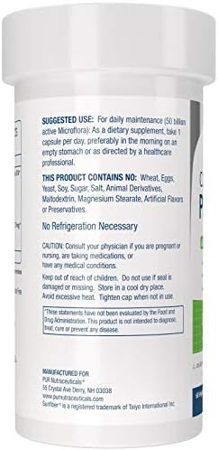 Clinical Grade Probiotics, 50 Billion CFUs, 60 Capsules | 10 Strains, Built-In Prebiotic, 2 Month Supply, All Natural, 100% Made in USA