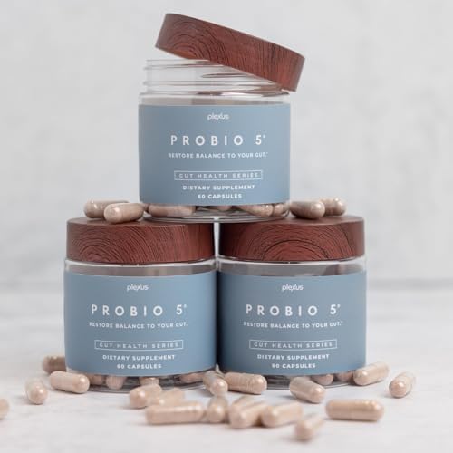 Plexus® ProBio 5®, 60 Capsules | 3 Billion CFU from 5 probiotic strains to support gut microbiome balance and healthy digestion