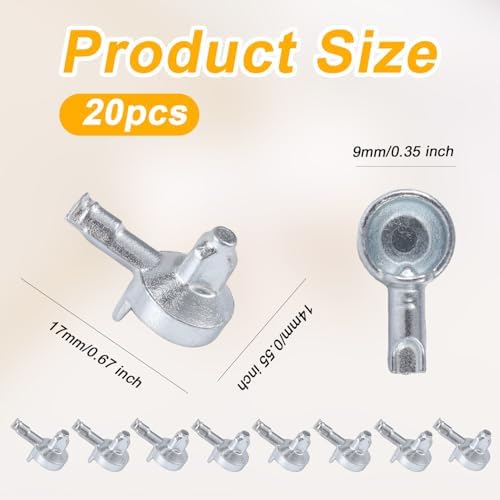 20pcs Shelf Support Pins for IKEA Billy Bookcase Silver Alloy Cabinet Clips | For IKEA Billy Bookcase Part 131372, Silver Alloy, Rust-Resistant