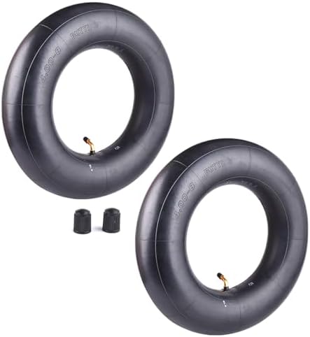 4.80/4.00-8" Premium Replacement Tire Inner Tubes, 2pack | TR87 angled valve for Mini Bikes, Go Kart, Lawn Mowers, Hand Truck