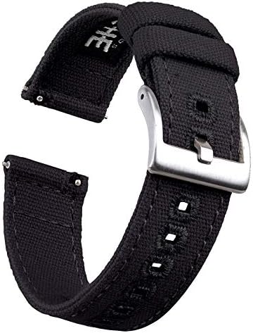 Ritche Christmas Gift Canvas Vintage Quick Release Watch Band 18mm 20mm 22mm 24mm Replacement Watch Straps for Men Women, White Elephant Gifts, Stocking Stuffers for Men, Father's Day gifts