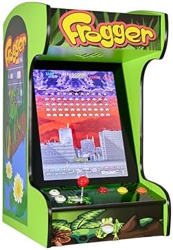 Doc and Pies Arcade Factory Classic Home Arcade Machine - Tabletop and Bartop - 412 Retro Games - Full Size LCD Screen, Buttons and Joystick (Green)