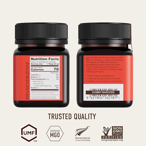 Egmont Honey Raw Mānuka Honey | UMF 18+ MGO 700+ Certified | 8.8oz