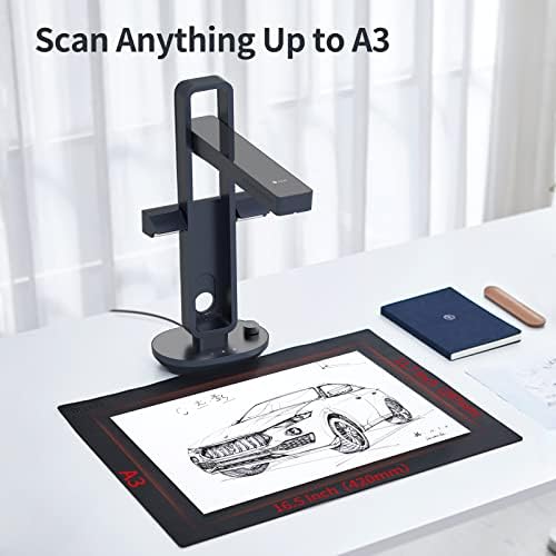 CZUR Aura Pro Book & Document Scanner, Capture A3 & A4