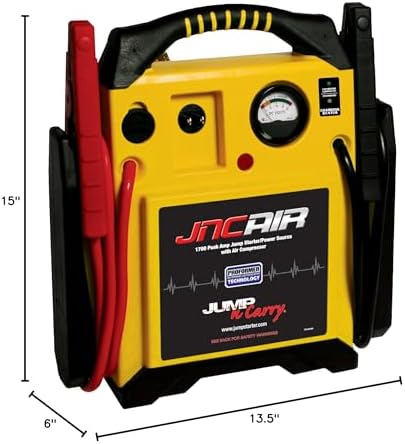 Clore Automotive Jump-N-Carry JNCAIR 1700 Peak Amp Jump Starter with Air Compressor