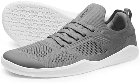 Men's Barefoot Shoes Zero Drop Minimalist Sneakers with Anatomical Toe Box | Breathable, Stretchy, Flat for Gym, Workout, Lifting, Training
