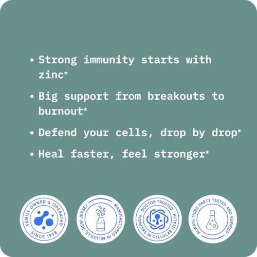 BodyBio Liquid Zinc - Concentrated Antioxidant for Immune & Cell Health | Liquid Zinc Supplement for Adults & Kids