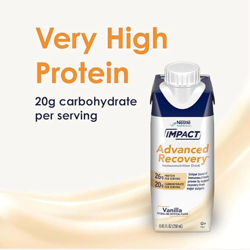 IMPACT Advanced Recovery Drink, Pre & Post Surgery Nutritional Drink, Surgery Recovery and Immune Support (280 Calories, 26g Protein), Vanilla