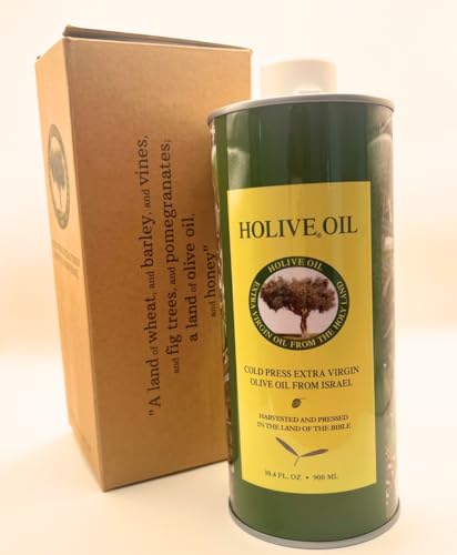 HOLIVE Israeli Extra Virgin Olive Oil from the Holy Land - 3 Count - HOLIVE Oil - Traditional Hand Harvest 100% Pure First Cold Press- Polyphenol