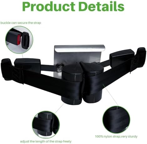 No Drilling Golf Cart Bag Holder Bracket/for 2+2 Rear Seat with Sand Bottle | Adjustable Golf Cart Bag Attachment Compatible with Evolution Golf