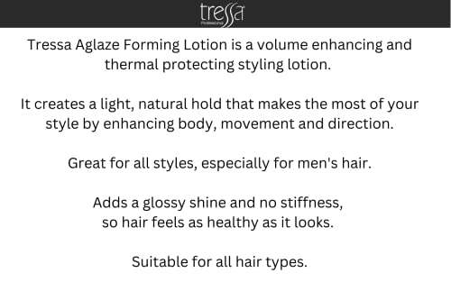 Tressa Aglaze Forming Lotion, Medium Hold Hair Gel, Glaze Foaming Glazing Lotion for Shine 8.5 oz