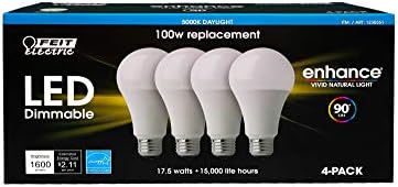 Feit Dimmable LED 5000K Daylight 4-Pack (100W Replacement) 17.5W