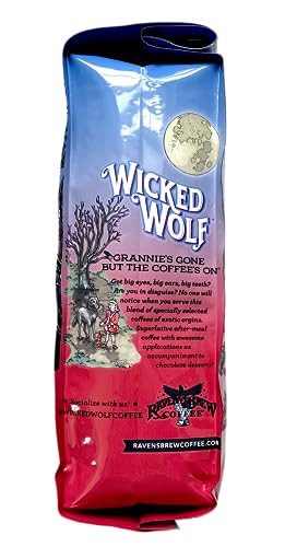Raven's Brew Coffee Three Peckered Billy Goat, 12 Ounce - Dark Roast - Full Body with a Long Sweet Finish (Organic Ground, 12 oz)