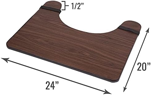 DMI Wood Wheelchair Lap Tray, Wheelchair Tray, Removable Wheelchair Tray Table, Wheelchair Table Tray for Seniors, Hardwood, 1 Count