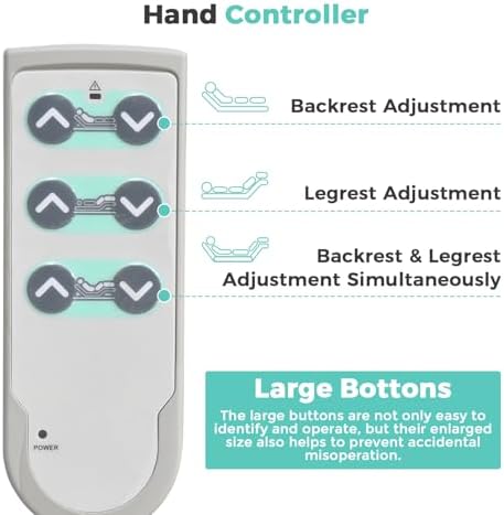 Premium 3 Function Full Electric Hospital Bed,Adjustable Medical Bed | 550LBS,4.7" Waterproof Mattress,Adjustable Height,One-Click CPR,Iv Pole,Germany Moter for Home Use Hospital Nursing Clinic
