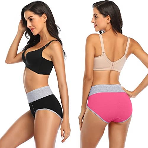 Annenmy Postpartum Underwear Women High Waisted Cotton Underwear Breathable C Section Panties Tummy Control Briefs