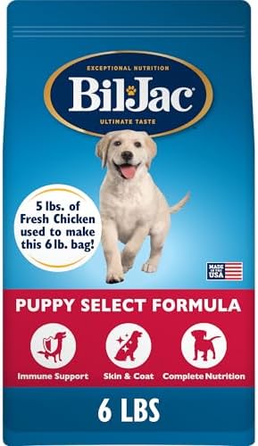 Bil-Jac Puppy Select Dry Dog Food with Fresh Chicken & Probiotics | 30 lb | Fresh Chicken is the #1 Ingredient with Easy-to-Chew Bites, Probiotics & Omega Fatty Acids to Support Healthy Puppy Growth