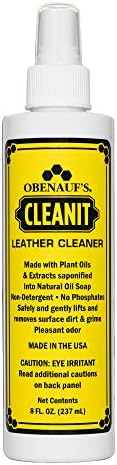 Obenauf's Cleanit Leather Cleaner - Natural Plant Oil Leather Cleaner for Boots, Furniture and Car Interior - Safe and Gentle Non-Detergent Oil Liquid Soap - Ready-to-use 16oz Spray Bottle