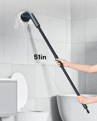 HOTO Cordless Electric Spin Scrubber, 6 Brush Heads, for Bathroom, Tile | IPX7 Full Body Waterproof Bathroom Cleaning Brush, Max 22 in-lb