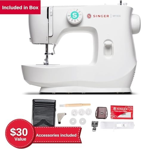 SINGER® M1500 Lightweight & Portable Sewing Machine with Accessory Kit