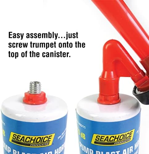 Seachoice Reusable Eco-Friendly Pump Blast Air Horn 110 dB for Boating, Auto and Sports