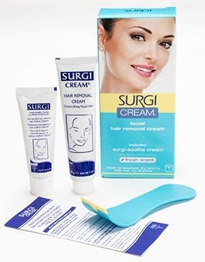 Surgiwax Facial Hair Removal Cream for Women – Depilatory Cream for Face, Neck, & Sensitive Skin, Professional Hair Remover, 1 oz