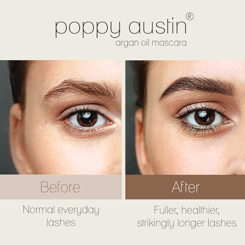 Poppy Austin Organic Mascara Black, Hypoallergenic, Waterproof, 0.31 Fl Oz