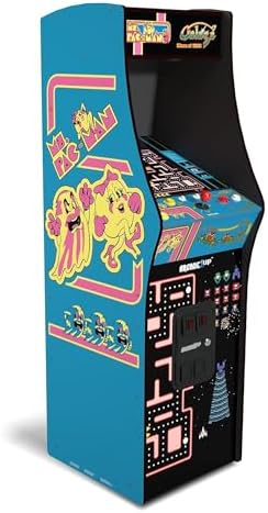 Arcade1Up Ms. Pac-Man Class of '81 Deluxe Arcade Machine Gaming Cabinet with 12 Retro Games, 17" LCD Screen and Real Feel Joysticks and Buttons