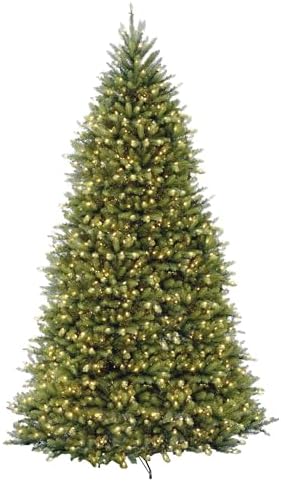 National Tree Company 7ft Pre-Lit Dunhill Fir Artificial Christmas Tree | 700 Clear Lights, 2,144 Tips, Includes Stand, Green