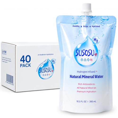 Susosu Hydrogen Water, Korean Mineral Water, 20 Pouches Ready to Drink, 10.5 Fl Oz