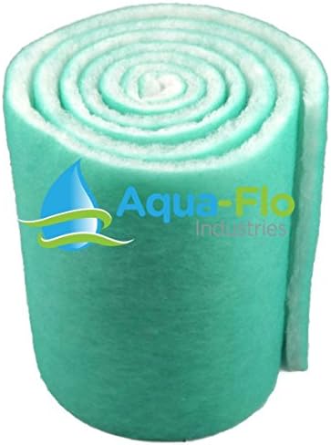 12" Pond & Aquarium Filter Media, 72" (6 Feet) Long x 1" Thick (Green/White)