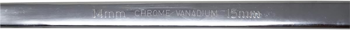 K Tool International 43515 Reversible Double Box Metric Ratchet Wrench for Garages, Repair Shops and DIY, 14mm - 15mm, 72-Tooth, Forged, Heat Treated