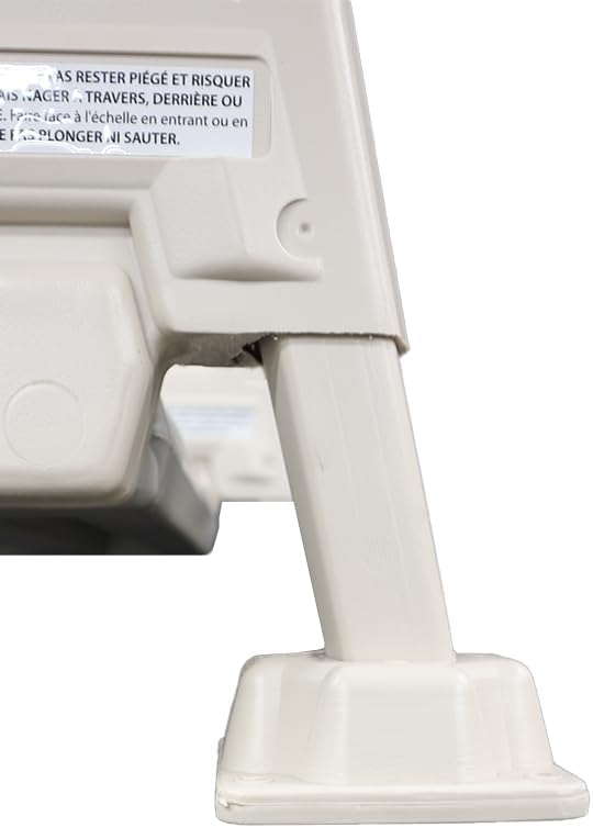 Confer Plastics 635-52X Sturdy Above Ground in-Pool Swimming Pool Ladder for Decks Adjustable from 46"-56"
