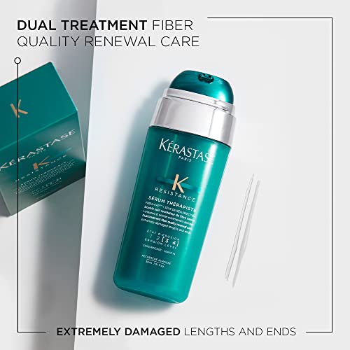 KERASTASE Resistance Serum Therapiste - Repairing Hair Serum, Restores Very Damaged Hair, Intensely Hydrates and Heat Protects Up To 450 Degrees