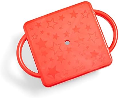 hand2mind Red Indoor Scooter Board with Handles, Sit Down Floor Scooter, Gym Activities for Kids, Indoor Sport Recess Games