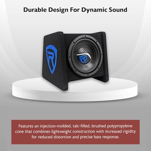 Rockville RV8.1A 400W 8" Loaded Car Subwoofer Enclosure, Mono Amplifier | 400W Peak / 125W RMS, 8 AWG Amp Kit, Bass Knob, Vented, CEA-2006