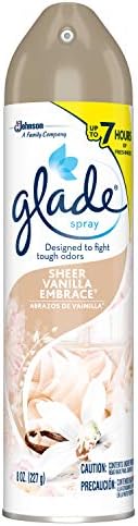 Glade Air Freshener Spray - Pure Vanilla Joy Scent - 8 Oz. (Pack of 12)