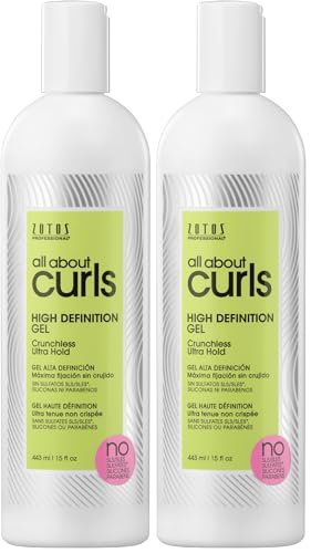 ALL ABOUT CURLS High Definition Gel | For Curly Hair Styling | Alcohol-Free | Moisturize, Define & Enhance Texture | Reduce Frizz & Boost Shine | Crunchless Ultra Hold | Vegan, Sulfate & Paraben Free