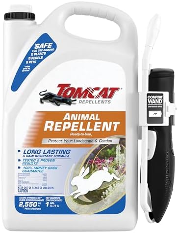 Tomcat Repellents Deer Repellent, 1 gal. | Also Repels Rabbits, Ready-to-Use, Protects Landscapes and Gardens, Contains Essential Oils