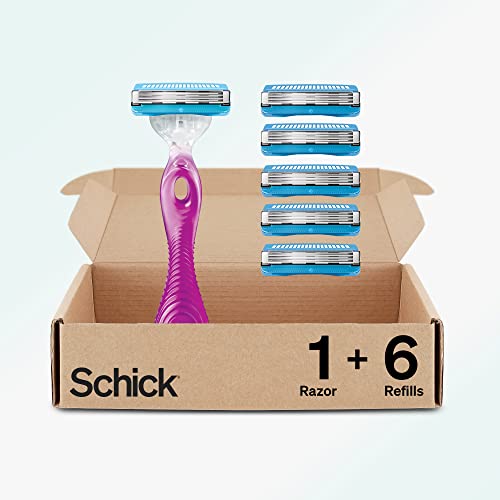 Schick Hydro Silk 3 Razor Blades Refills for Women, 4 Count