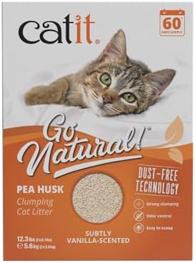 Catit Go Natural Pea Husk Clumping Cat Litter, 12.3 lb, Natural