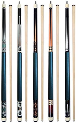 Set of 5 Pool Cues Billiard House Bar Pool Cue Sticks
