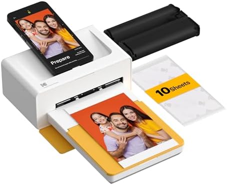 KODAK Dock Plus 4x6 Photo Printer, Smartphone Docking, 4PASS, 50 Sheets